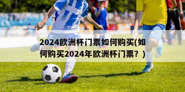 2024欧洲杯门票如何购买(如何购买2024年欧洲杯门票？)